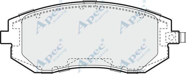 APEC BRAKING Комплект тормозных колодок, дисковый тормоз PAD1362